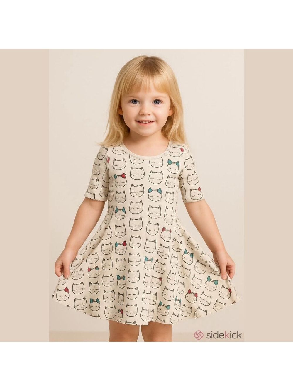 Jumping Beans Cat Print Dress, Girls Size 12